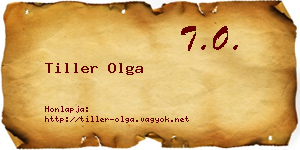 Tiller Olga névjegykártya